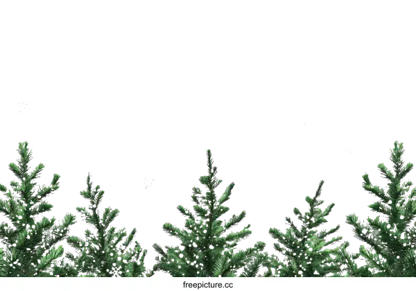 [Transparent Background PNG]Winter Forest Christmas Background