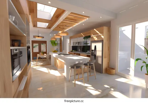 Modern Kitchen Interior Design with Wooden Accents