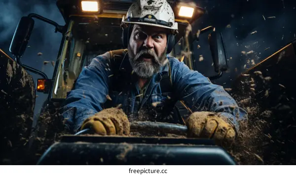 Bulldozer Operator in Action