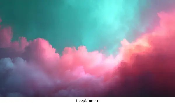 Abstract Colorful Cloudscape Painting