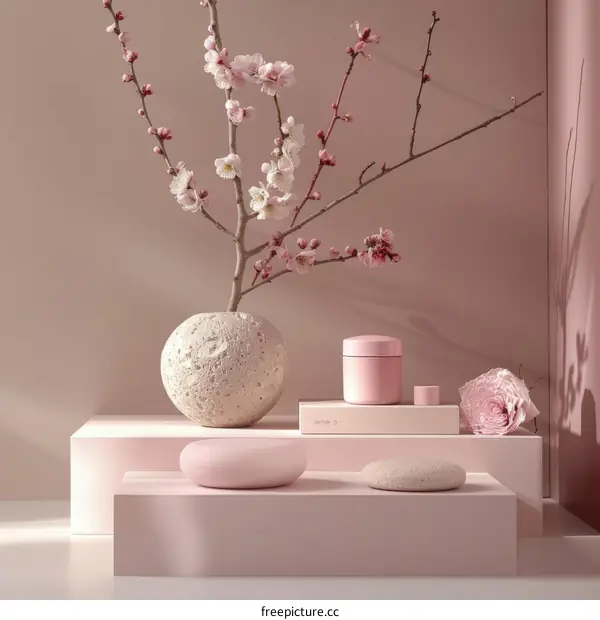 Pink Flowers in a Vase