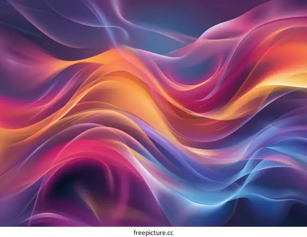 Abstract Colorful Flowing Lines