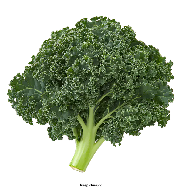 [Transparent Background PNG]Fresh Green Kale Isolated on White Background