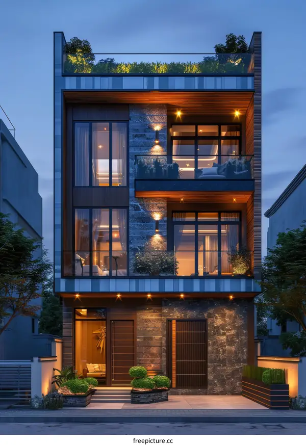 Modern Three-Story Villa: Stylish Interior Design