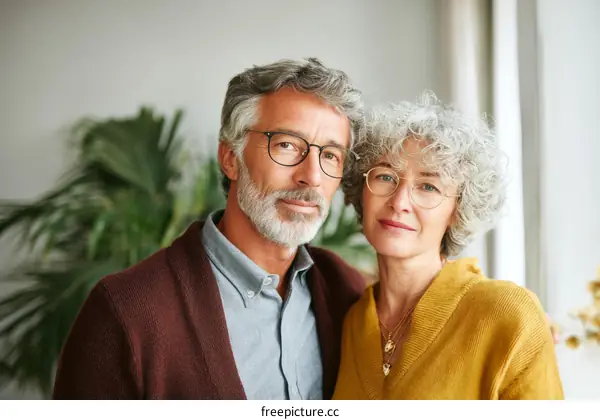 Portrait of a Couple Smiling Close Up