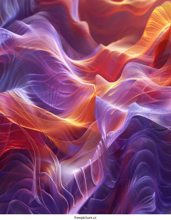Abstract Colorful Background with Flowing Shapes