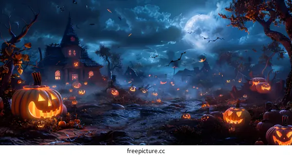 Halloween Pumpkin Field