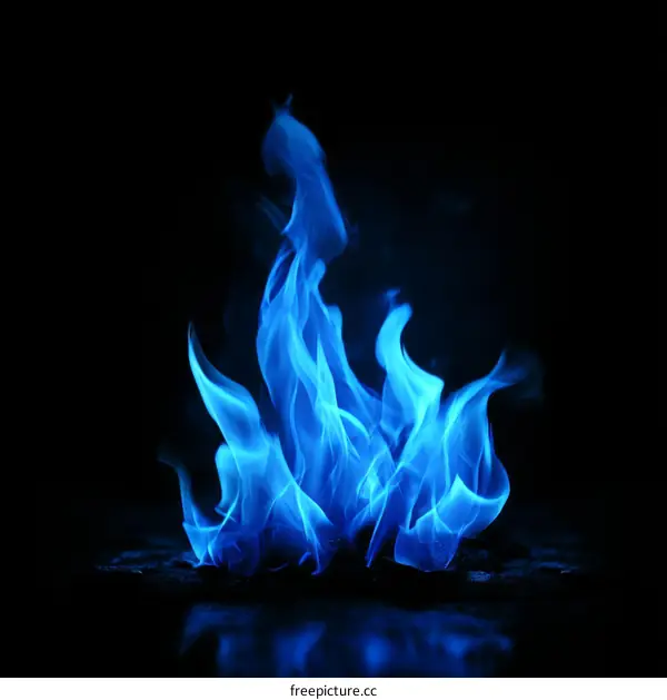 Vibrant Blue Flame Abstract Background