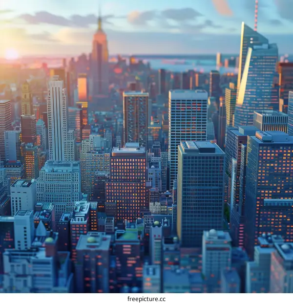 A Miniature Cityscape of New York City