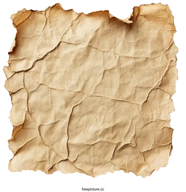 [Transparent Background PNG]Aged Brown Paper Texture Background