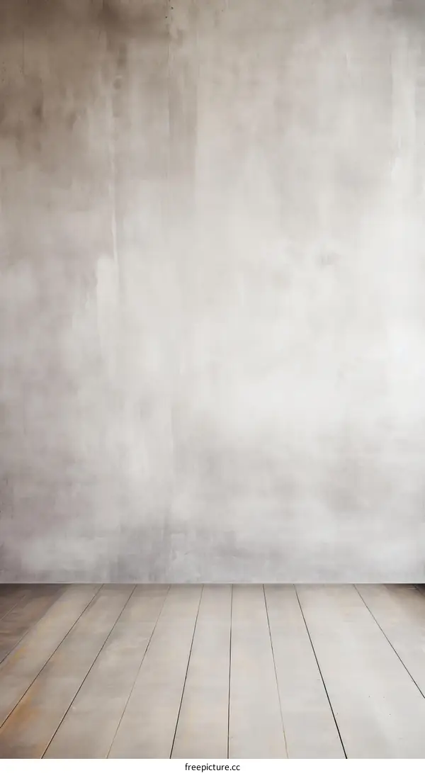 Wooden floor and gray wall background