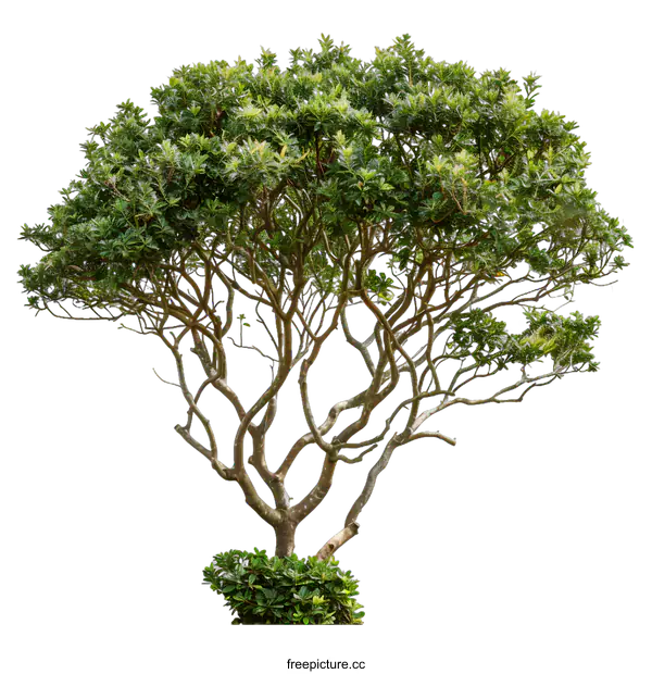 [Transparent Background PNG]Green Tree Isolated on White Background