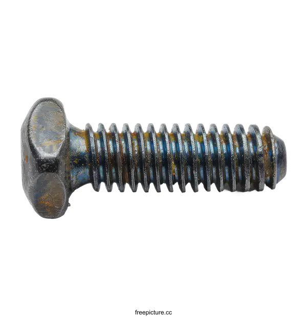 [Transparent Background PNG]Rusty screw on black background