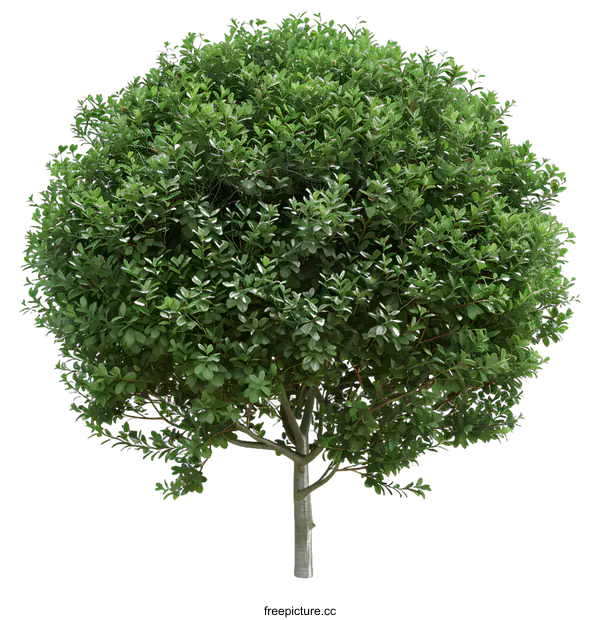 [Transparent Background PNG]Green Tree Isolated on White Background