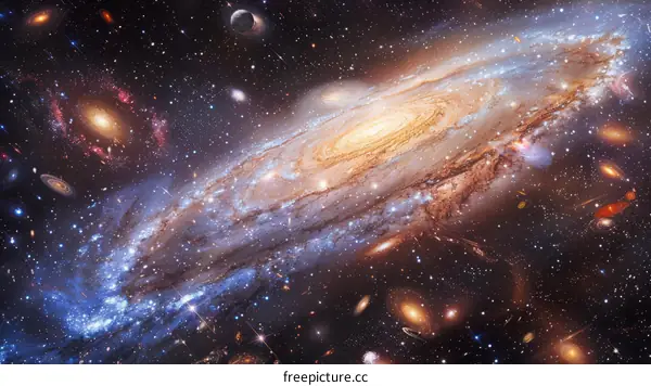 Spiral Galaxy Wallpaper: Stars, Planets, and Nebulae