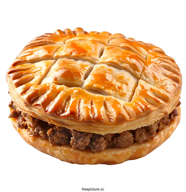 [Transparent Background PNG]Delicious Homemade Meat Pie