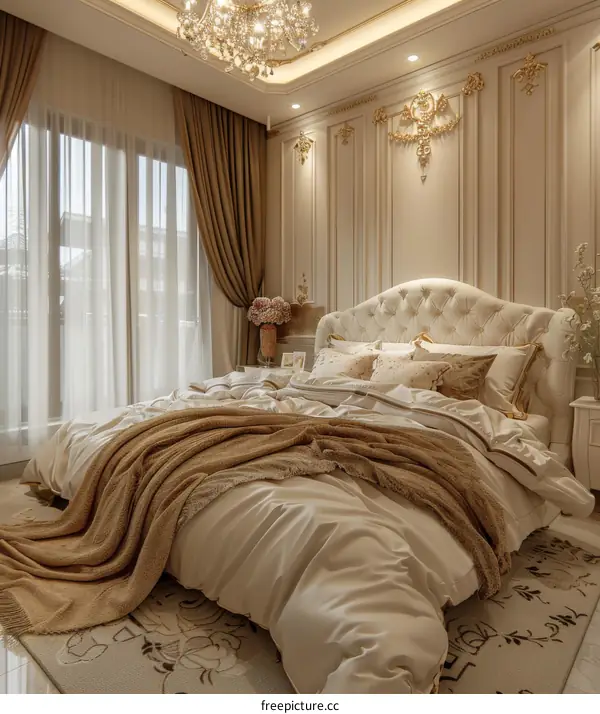 Luxury Beige Bedroom Interior Design