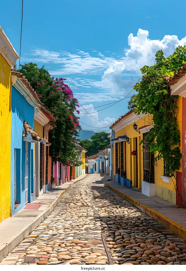 Cobblestone Street in Trinidad Cuba