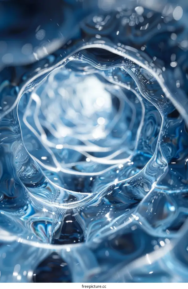 Blue and white abstract painting