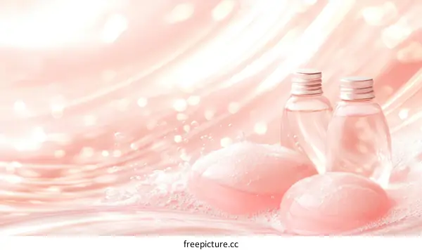 Pink Beauty Products Spa Composition