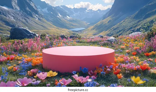 Colorful Meadow Product Display