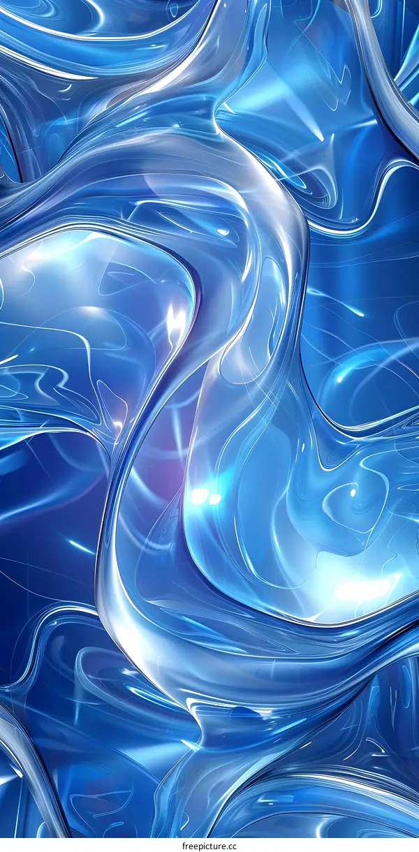 Blue abstract painting