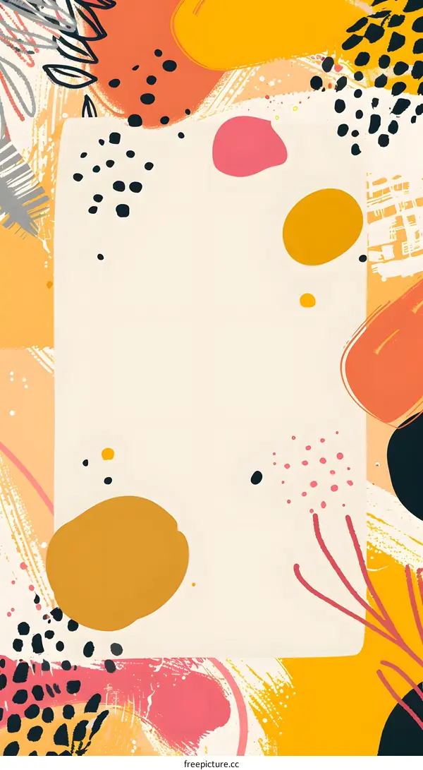 Abstract Colorful Shapes Background With White Space