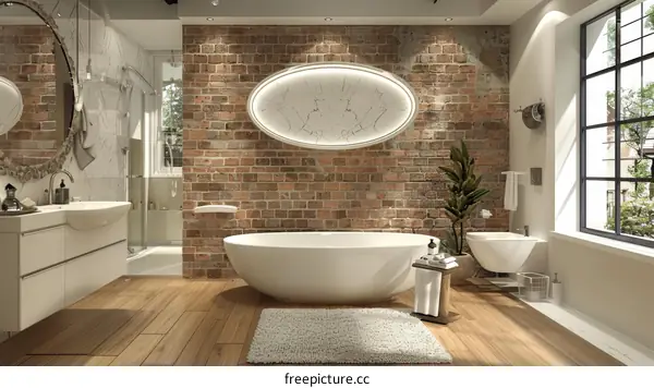 Modern Industrial Style Bathroom Interior Design