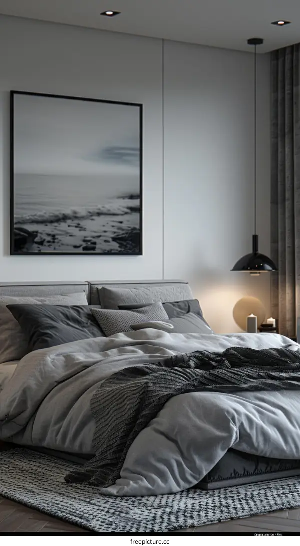 Modern minimalist bedroom interior design