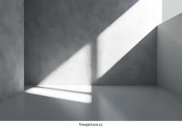 Sunlight shining through a window into an empty room