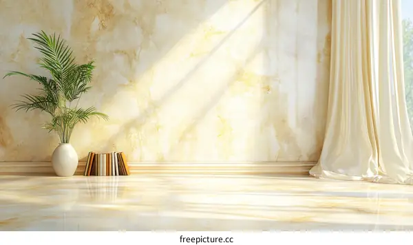 Elegant Interior Design with Sunlight and Plants