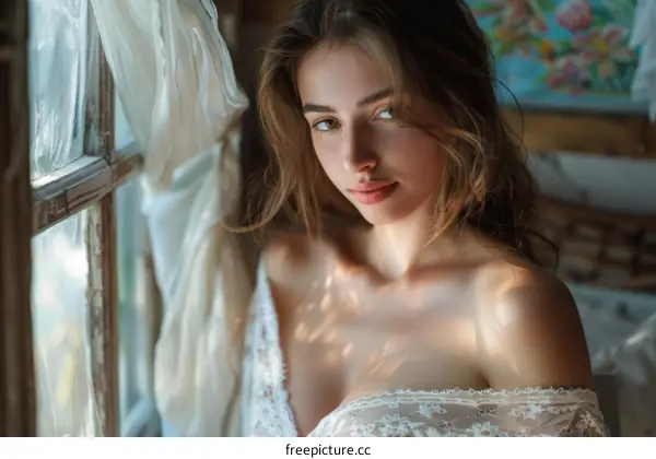 Beautiful Woman by the Window