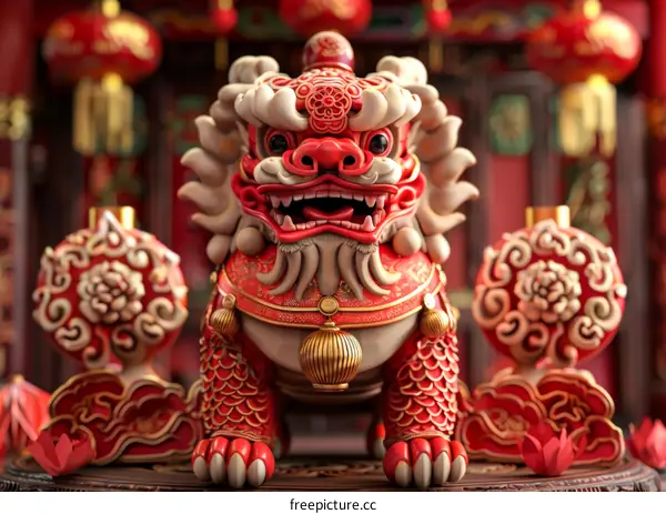 Chinese lion dance