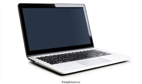 Modern Laptop Computer on White Background