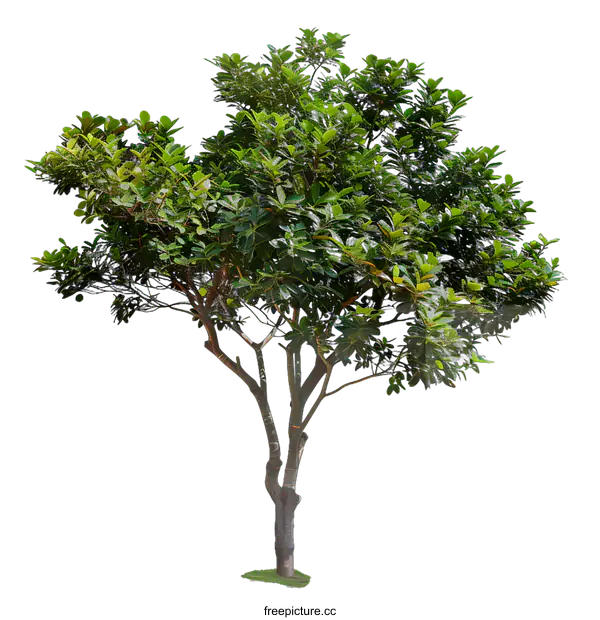 [Transparent Background PNG]Green Tree Isolated on White Background