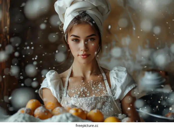 Portrait of a Flour-Covered Baker