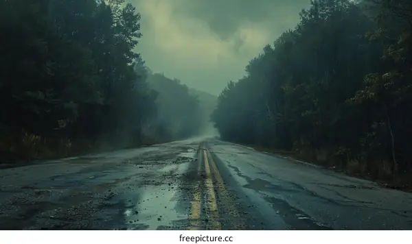 Gloomy Forest Road