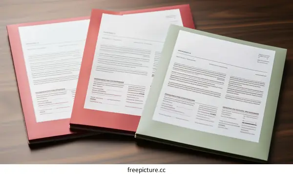 Three open books on a wooden table