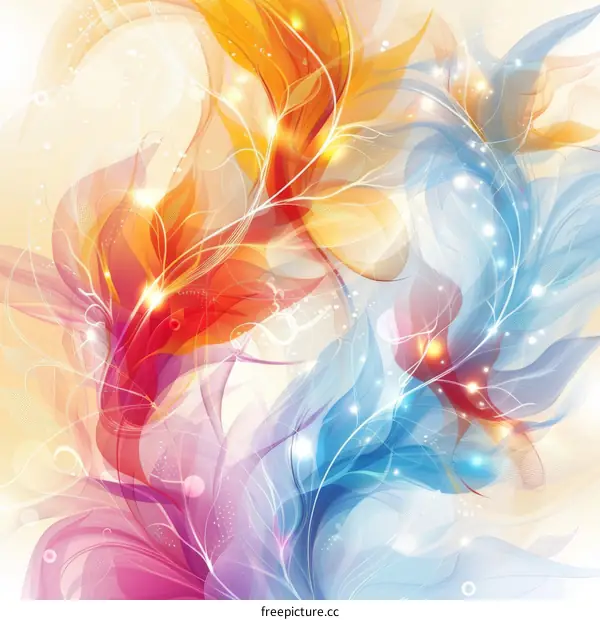 Abstract colorful floral background