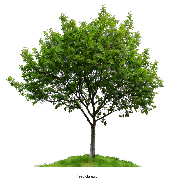 [Transparent Background PNG]Green Tree Isolated on White Background