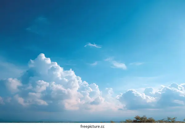 Stunning Sky with Fluffy Clouds