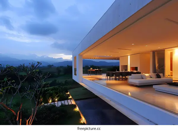 Modern House With A View Over The Mountains