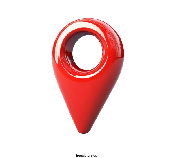 [Transparent Background PNG]3D Red Location Marker Design
