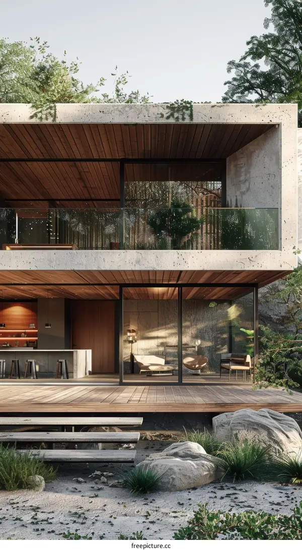 Modern Tropical Forest Home with Open Floor Plan