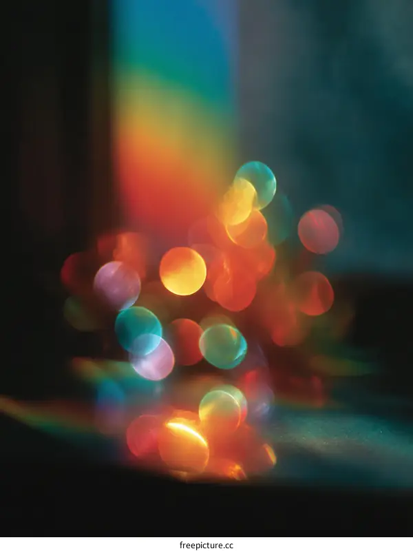 Colorful Bokeh Lights Abstract Background