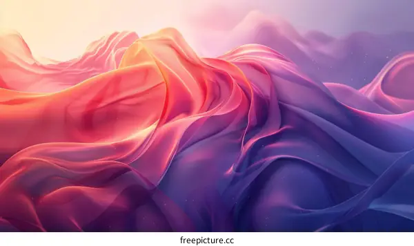 Colorful abstract background with soft folds