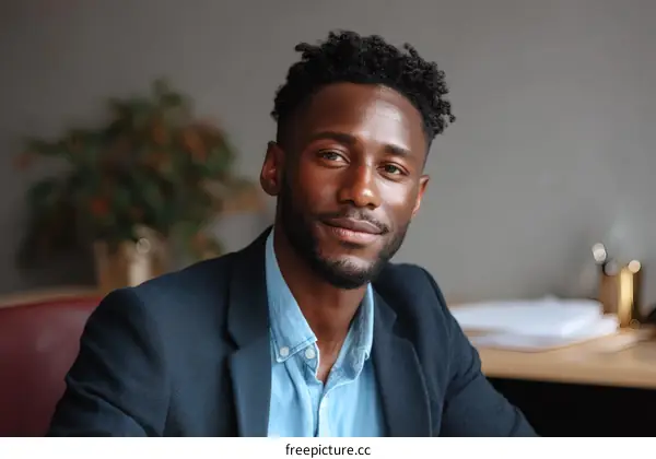 Portrait of a Confident Black Businessman
