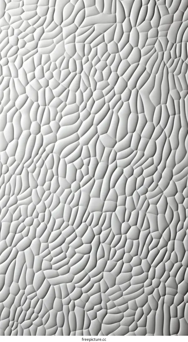 White organic 3D texture resembling cracked earth or crumpled paper