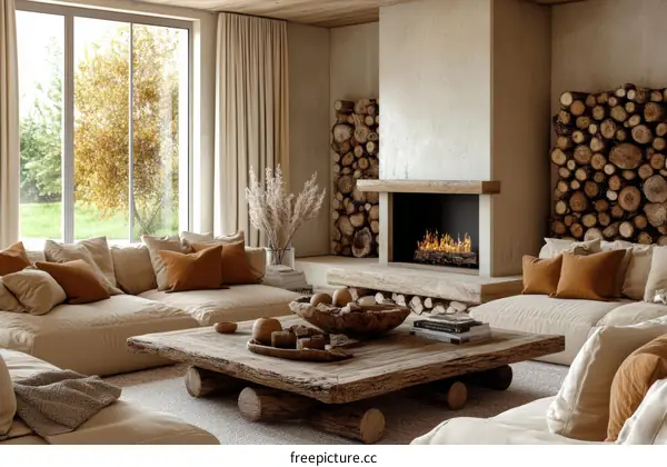 Rustic Modern Living Room Interior Design