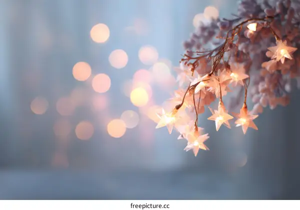 Warm Starry Lights Festive Background